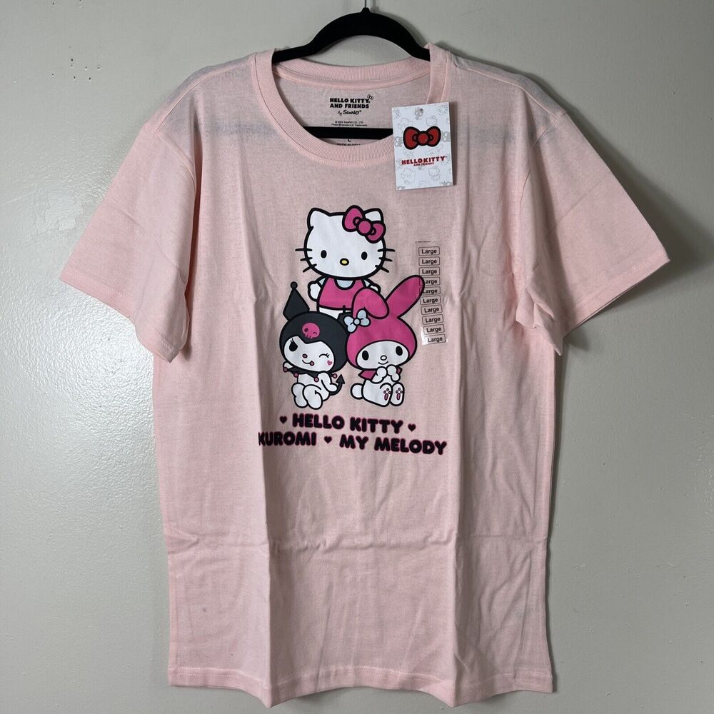 Hello Kitty Kuromi My Melody Graphic shirt  size L NWT